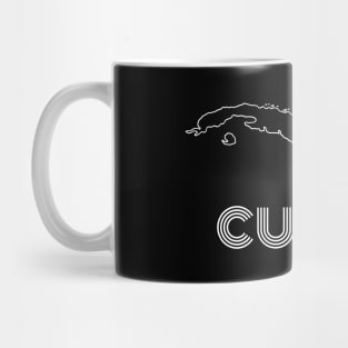 Cuba Map Outline Travel Tourism Mug